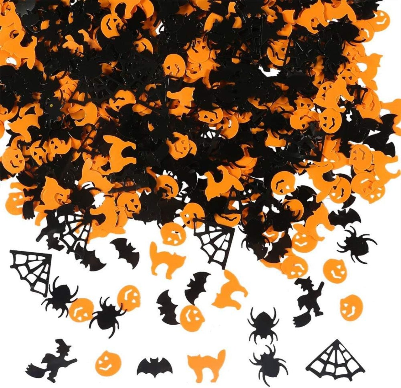 Halloween Party Table Scatter Confetti Sequins - Pumpkin Spider Webs Witches Glitter Paillettes for DIY Crafts, Baby Shower Decor, Trick or Treat Party Sprinkles Confetti Decorations Supplies 30g